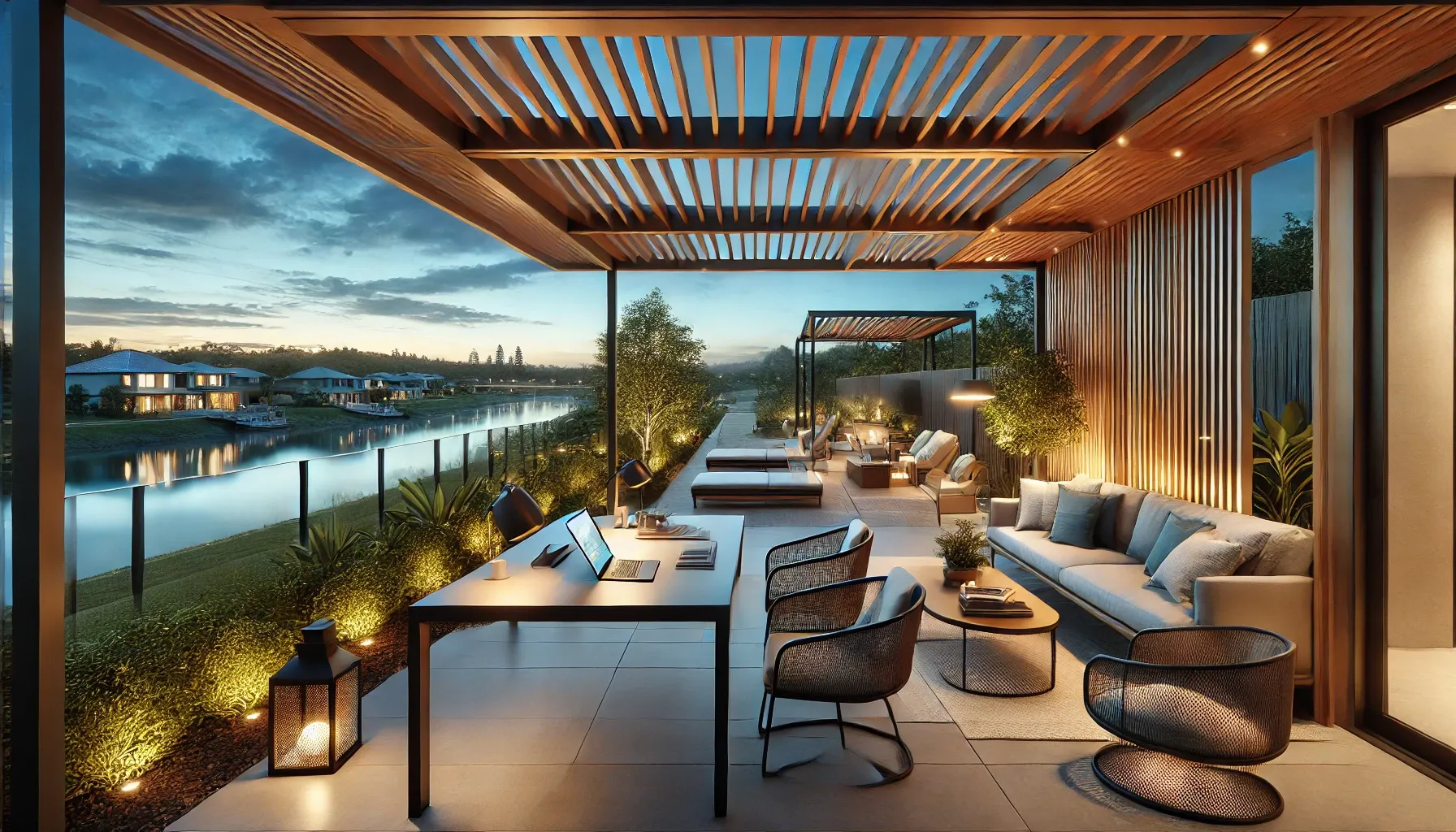 Luxury Outdoor Pergola in Bundall Versatile Office and Entertainment Space