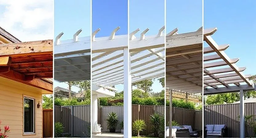 Pergola Materials Compared Timber Aluminum Steel Composite in Gold Coast Coastal Setting