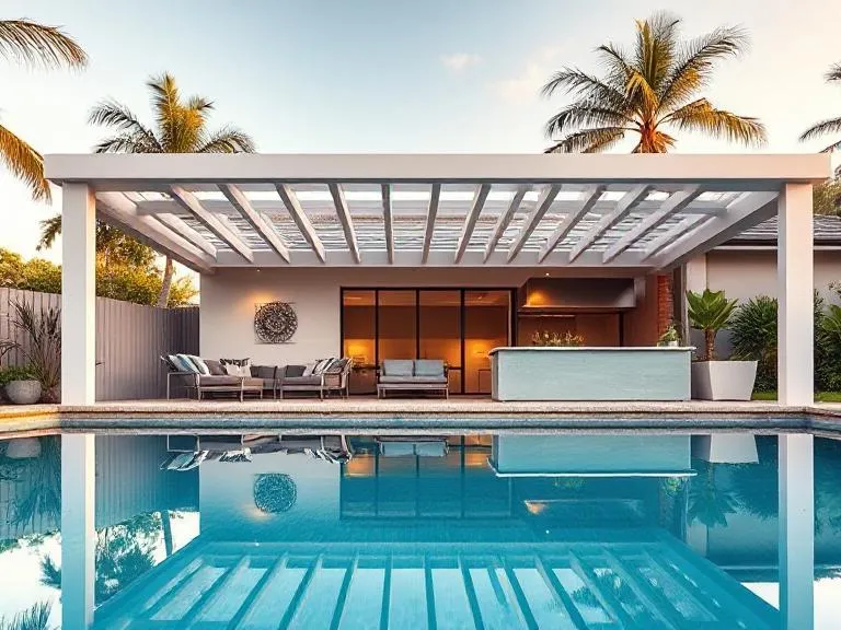 Pergolas Helensvale – Luxury Poolside Pergola with Alfresco Entertainment Zone