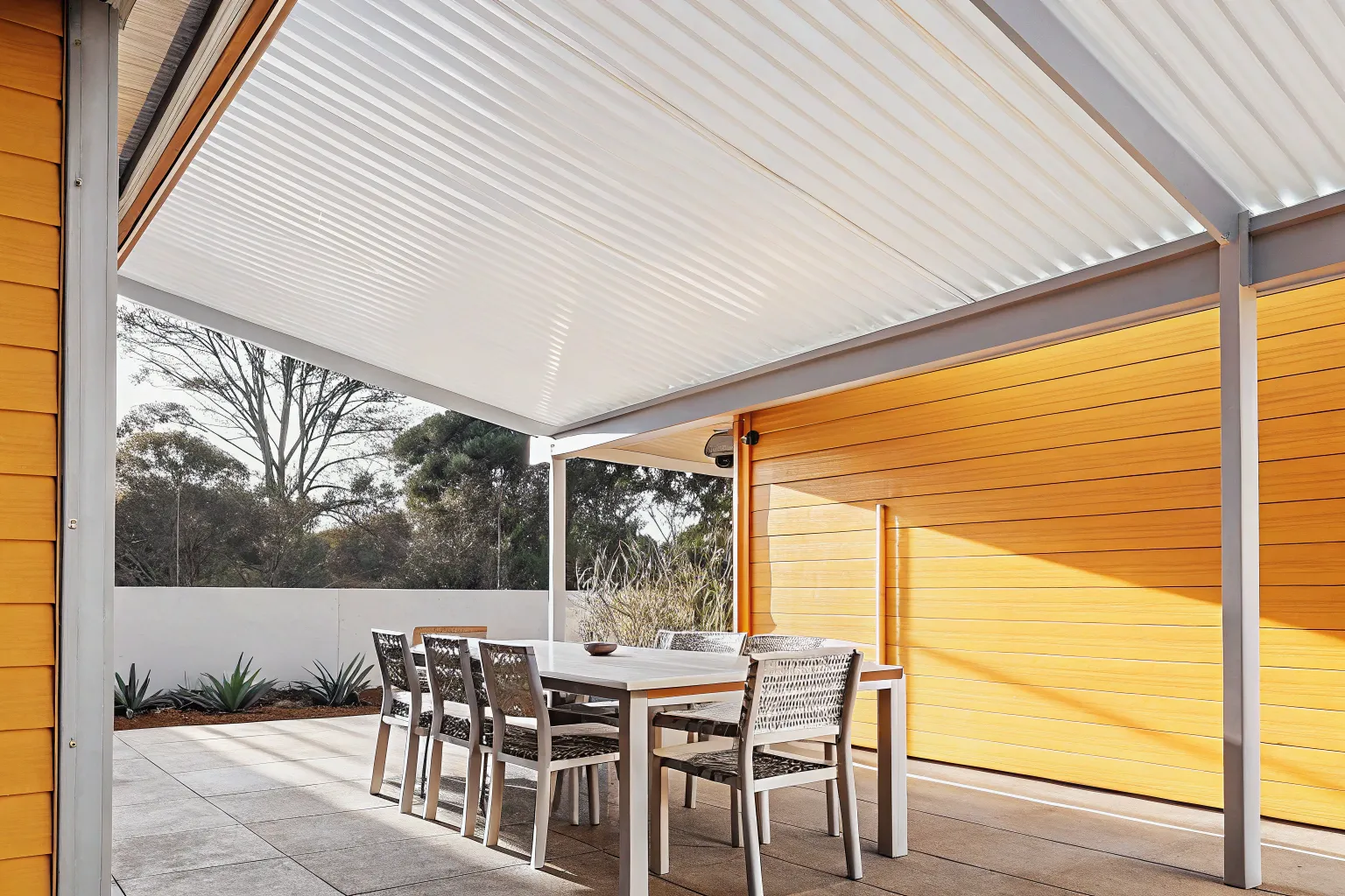 Comfortable outdoor dining year round insulated pa