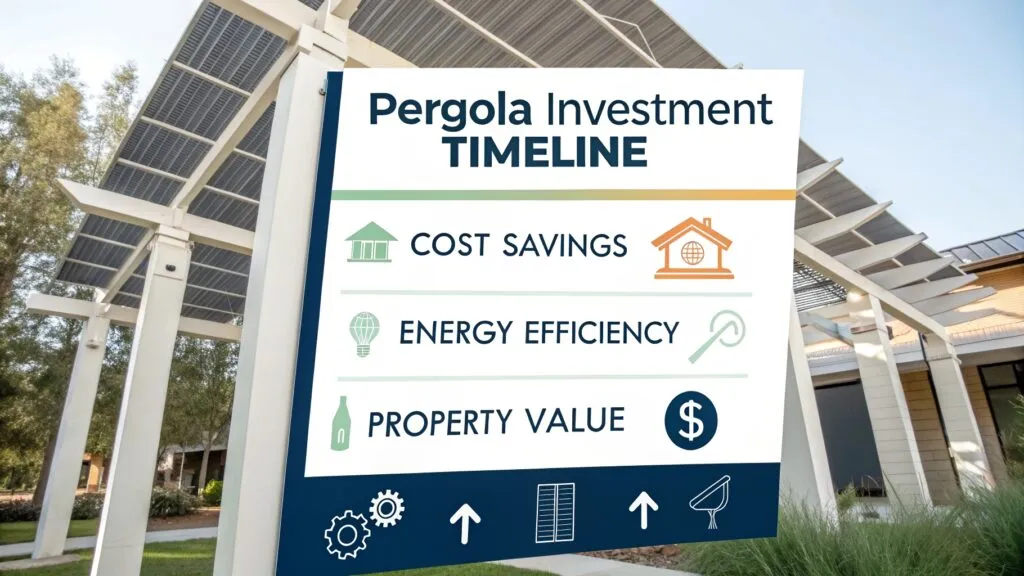Pergola ROI calculator infographic cost value analysis Gold Coast investment returns