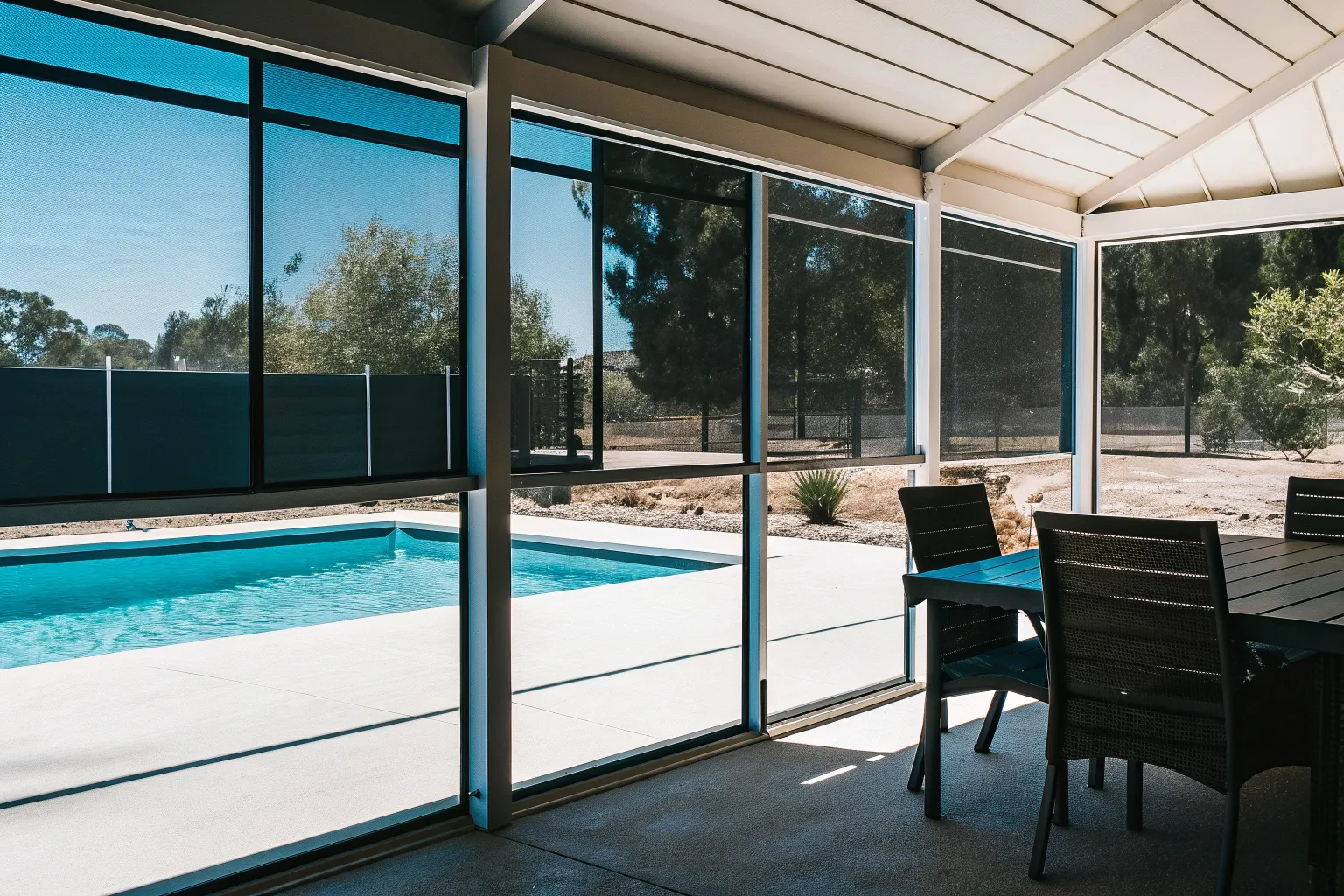 Screened patio configuration options full perimete